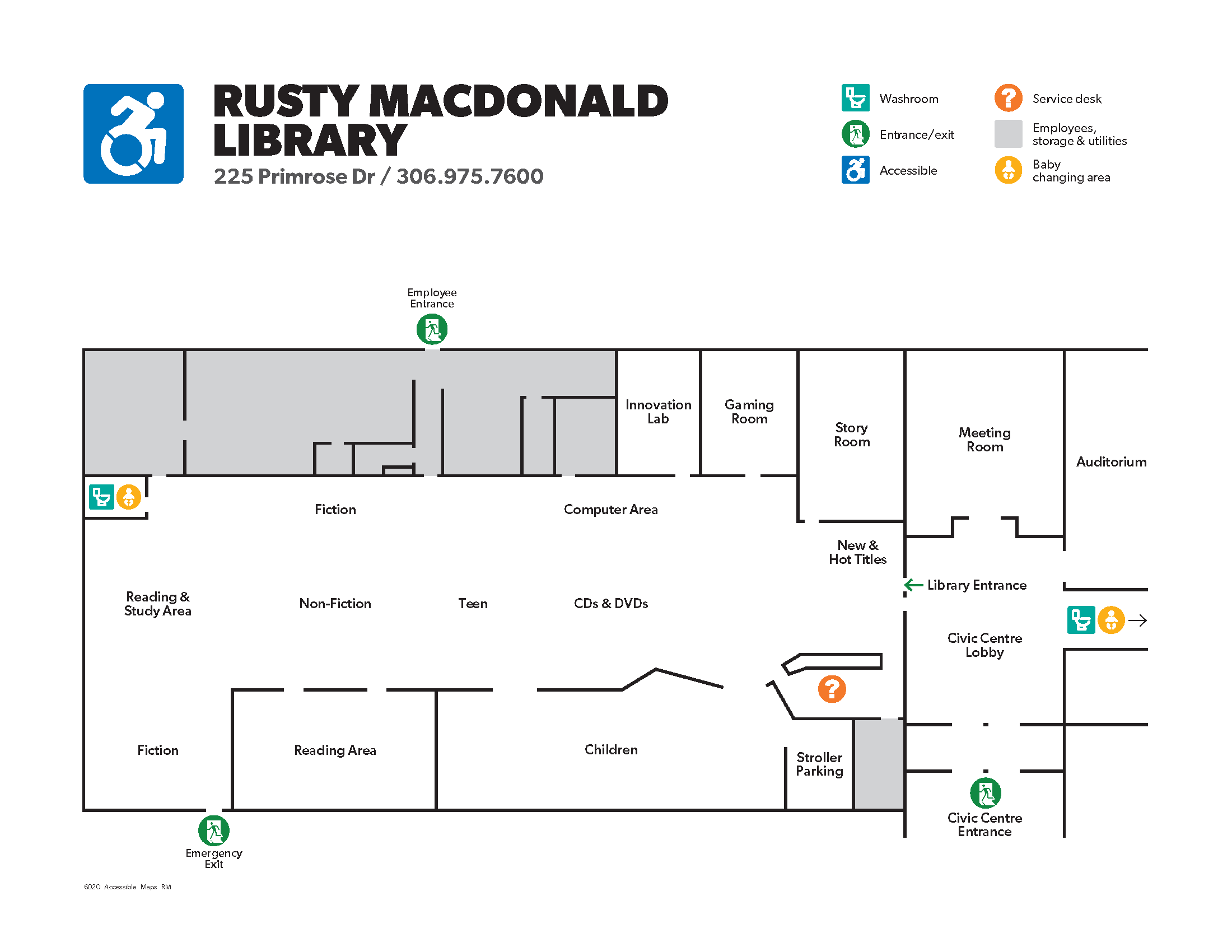 Floor Plan of Rusty Macdonald library
